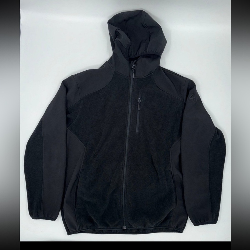 Reebok Men’s Black Full Zip Fleece - Size XL